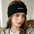 HOWSWET Women Warm Knit Stylish Comfortable Head Band Black Fashion Headband