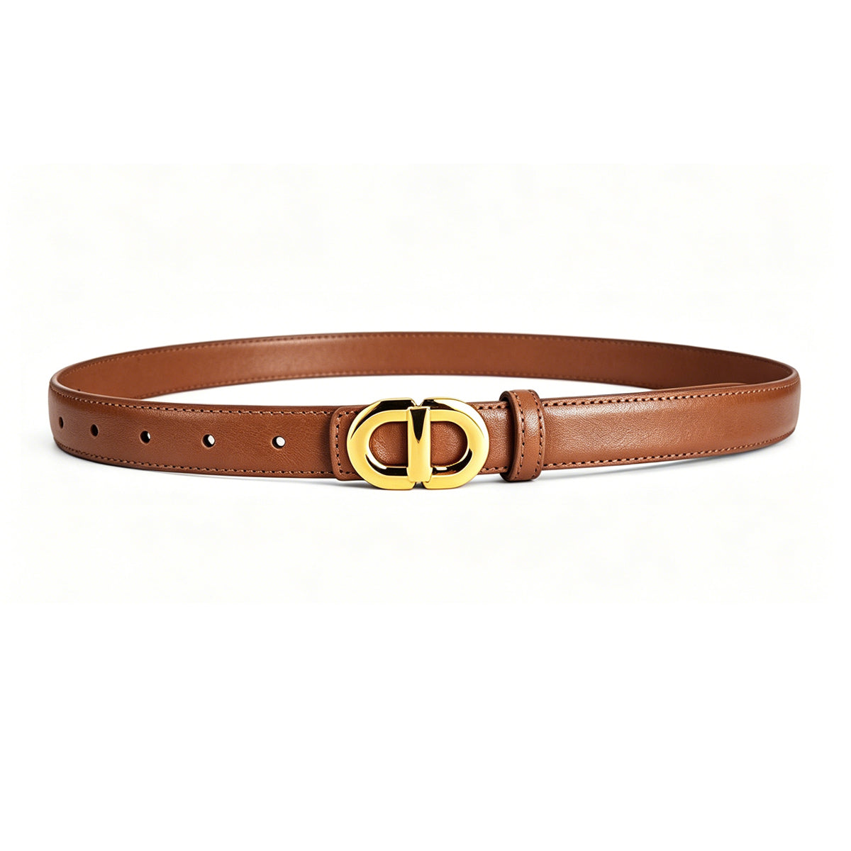 Howswet Women's Chic Brown Button Belt