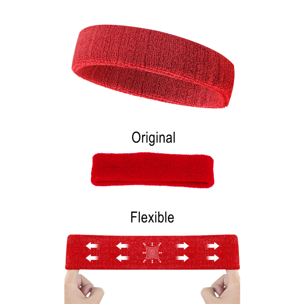 HOWSWET Sport Headbands for Women Elastic Soft Fabric Hair Bands Sweatbands for Yoga Gym Running Workouts Daily Use
