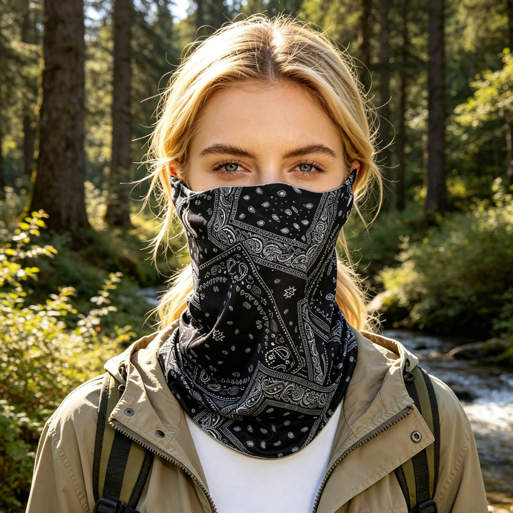 HOWSWET Women's Bandana Neck Gaiter Outdoor Soft Comfy Face Mask Cooling Sun Protection Headband 2pck
