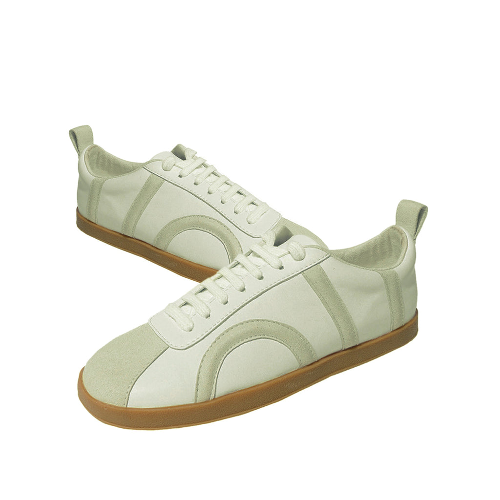 HOWSWET Women Casual Fashion Retro Sneakers Sports Shoes Suede Patchwork Design